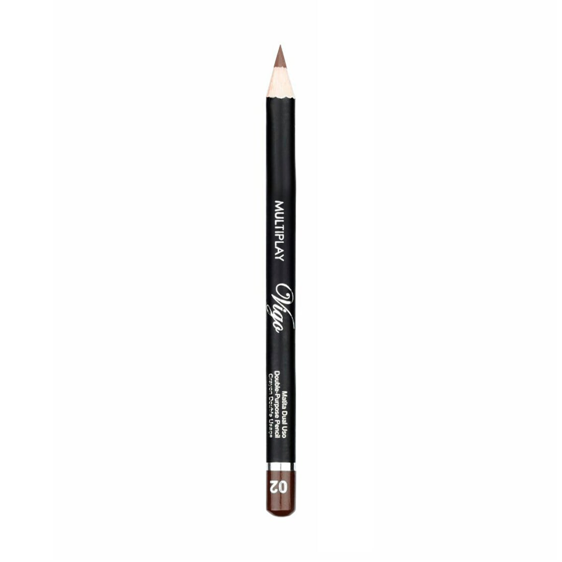 Контурний олівець для очей і губ Vigo Multiplay Eye Pencil, 02 Dark Brown, 1.7 г